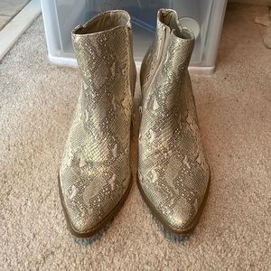 Coconuts snakeskin booties. Worn twice in Nashville. Size 6.5